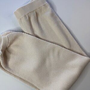Free People FP Beach Sweat Active Pants Women's M Cream Waffle Knit Harem Jogger